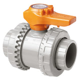 Durapipe Corzan VXE Double Union Ball Valve EPDM in grey 16mm size