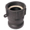 IBC Cam Male Adaptor x Female Thread Part A NPSM in black 3" size