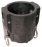 IBC Cam Male Adaptor x Female Thread Part A NPSM in black 2" size