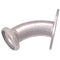 Galvanised Female Flanged 45 Degree Bend NP16 in silver 6" size