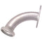 Galvanised Female Flanged 90 Degree Bend NP16 in silver 89mm size