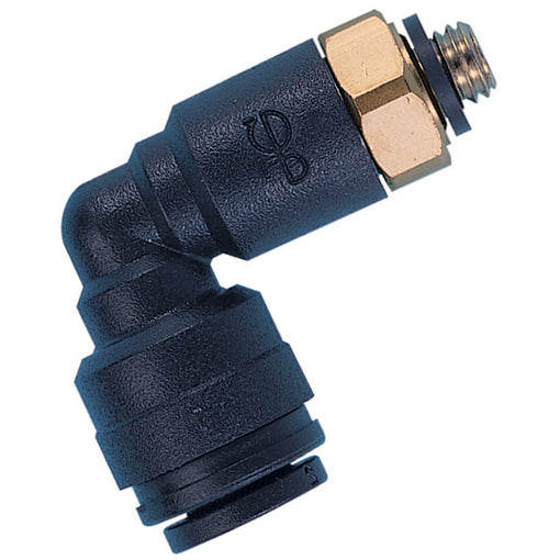 JG Push-In Brass Swivel Elbow Metric Thread