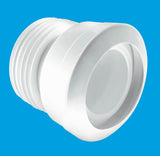 McAlpine MACFIT Straight WC Connector in white 4"/110mm size