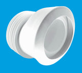 McAlpine MACFIT Straight 20mm offset WC Connector in white 4"/110mm size