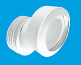 McAlpine MACFIT Straight 40mm Offset WC Connector in white 4"/110mm size