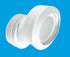 McAlpine MACFIT Straight 40mm Offset WC Connector in white 4"/110mm size
