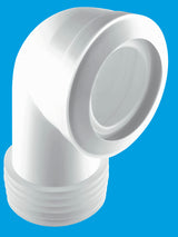 McAlpine MACFIT 90Deg WC Connector Standard in white 4"/110mm size