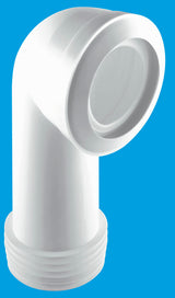 McAlpine MACFIT 90Deg WC Connector Long in white 4"/110mm size