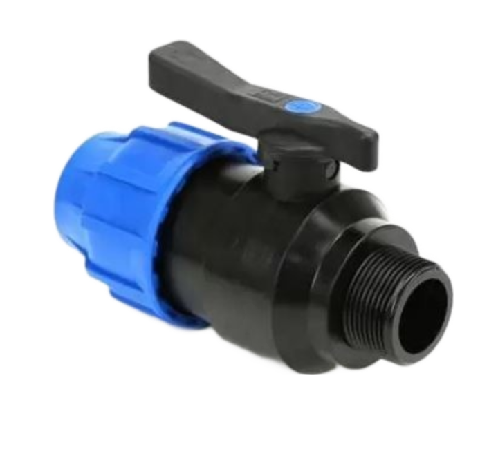 MDPE Ball Valve Compression x Male Thread