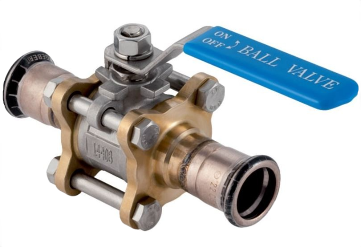 Mapress CuNife Ball Valve with Lever, Flanged