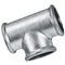 Galvanised Equal Tee Female BSPP in black 4" size