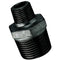 Black Hexagon Reducing Nipple Male BSPT