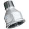 Galvanised Reducing Socket Male-Female BSPT-BSPP in black 1" size