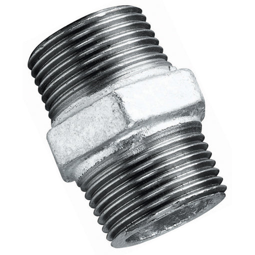 Galvanised Equal Hexagon Nipple Male BSPT