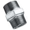Galvanised Equal Hexagon Nipple Male BSPT in black 3" size