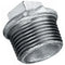 Galvanised Beaded Hollow Plug BSPT in black 1 1/2" size