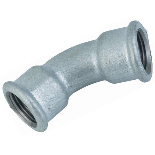Galv. 45 Deg Equal Bend Female BSP