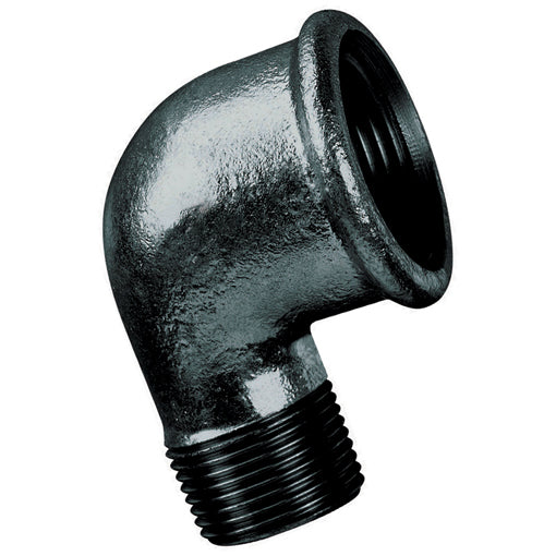 Black Unequal 90 Elbow Male-Female BSPT-BSPP