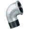 Galv. 90 Deg Equal Elbow Male/Female BSPT/BSPP in black 3" size