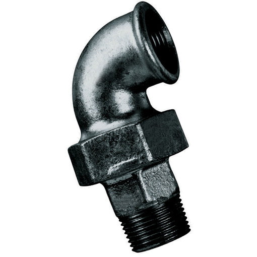 Black Elbow 90 Taper Seat Male-Female Thread in black 2" size