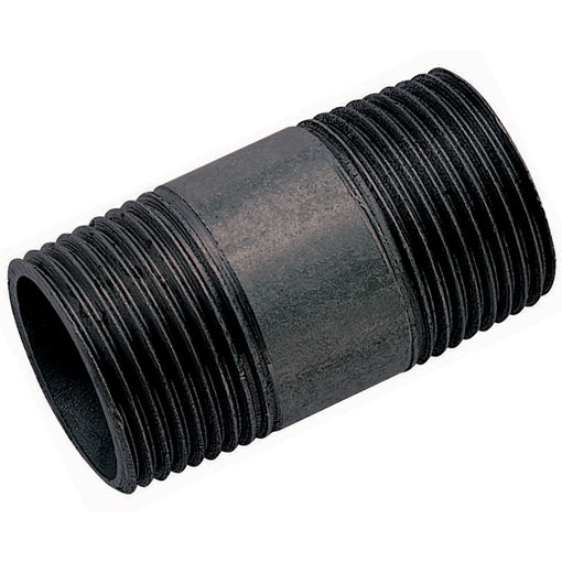Medium Duty Black Nipples Male BSPT in black 2 size