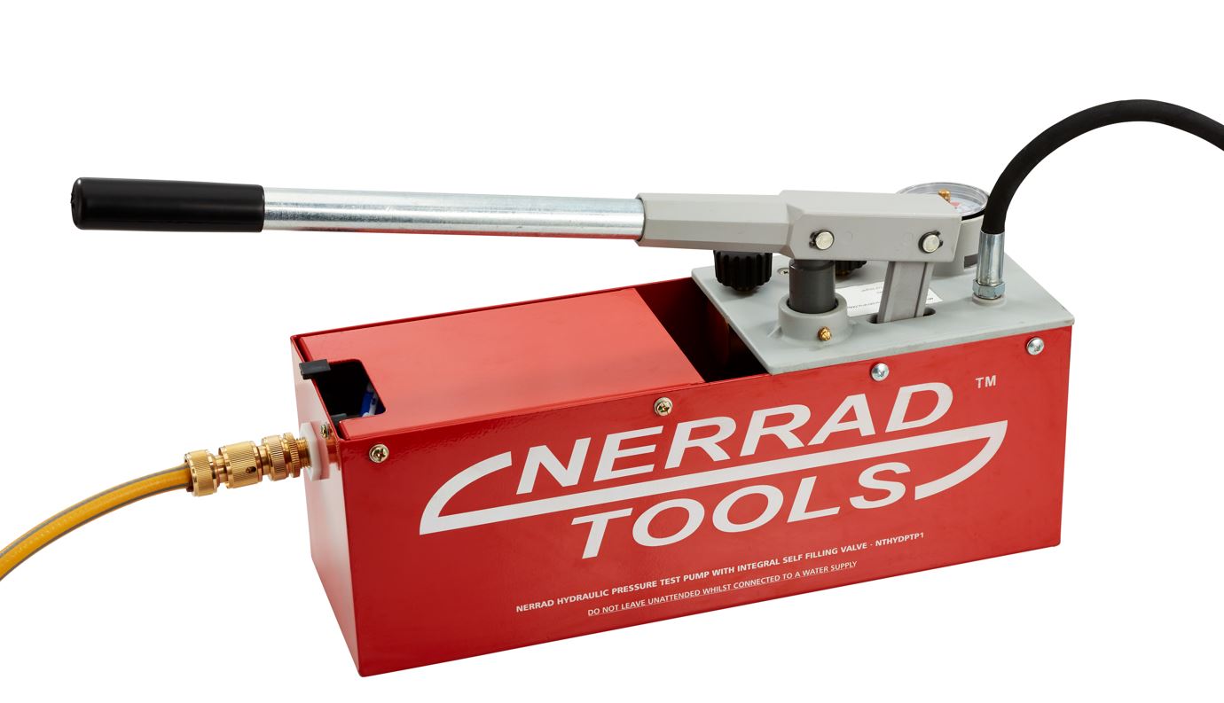 Nerrad Tools Hydraulic Pressure Test Pump C/W Integral Self Filling Valve