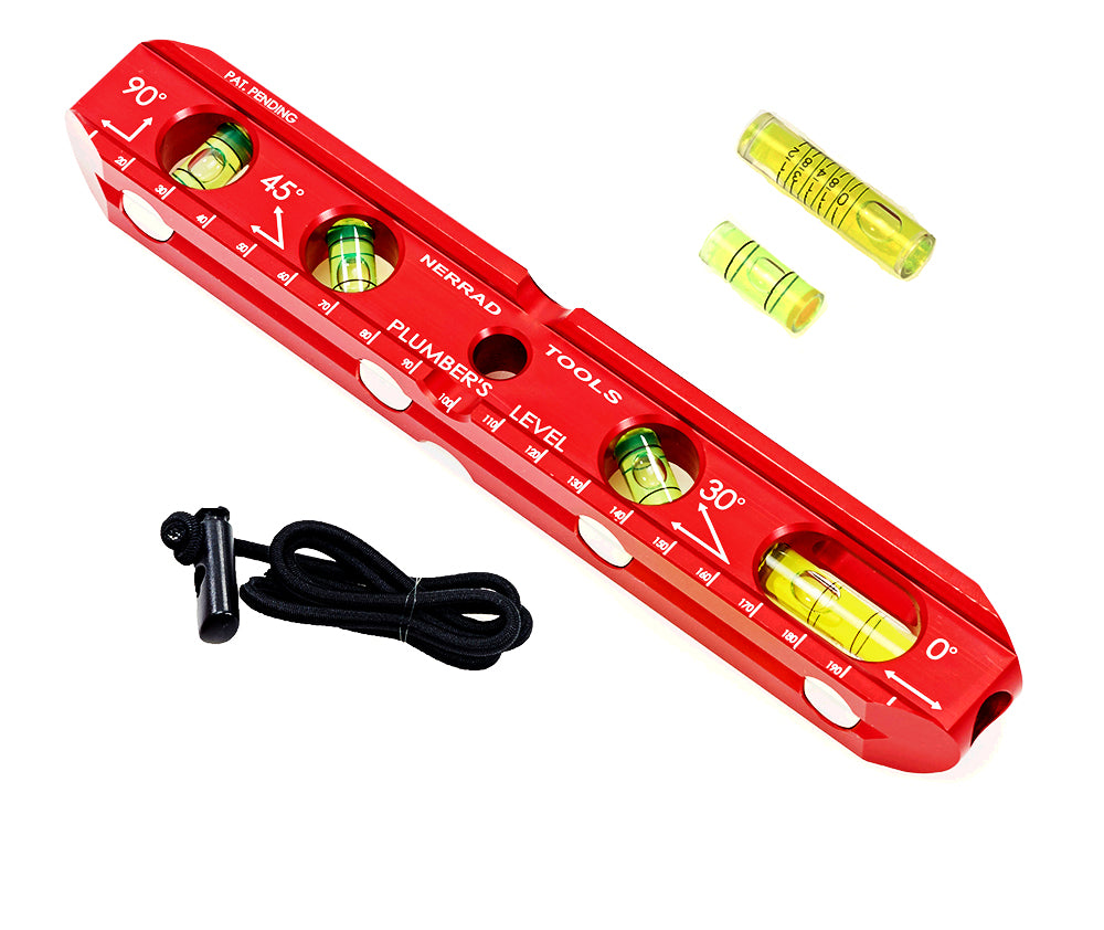 Nerrad Tools Aluminium Boat Level Inc Spare Vials And Strap
