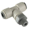 JG Push-In Swivel Branch Tees Male Thread NPTF in white 1/4" size