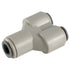 JG Push-In Reducing Two Way Connector 3/8" x 5/16" in white 3/8" size