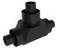 PLX S/C Spigot Equal Tee in black 110mm size