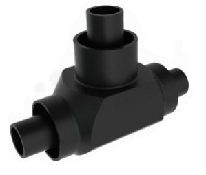 PLX S/C Spigot Equal Tee in black 90mm size