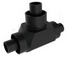 PLX S/C Spigot Equal Tee in black 110mm size