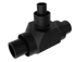 PLX S/C Spigot Reduced Branch Tee in black 110mm size