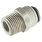 JG Push-In Straight Adaptor Male Thread NPTF in white 5/32" size