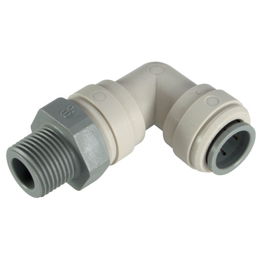 JG Push-In Swivel Elbow Male Thread NPTF