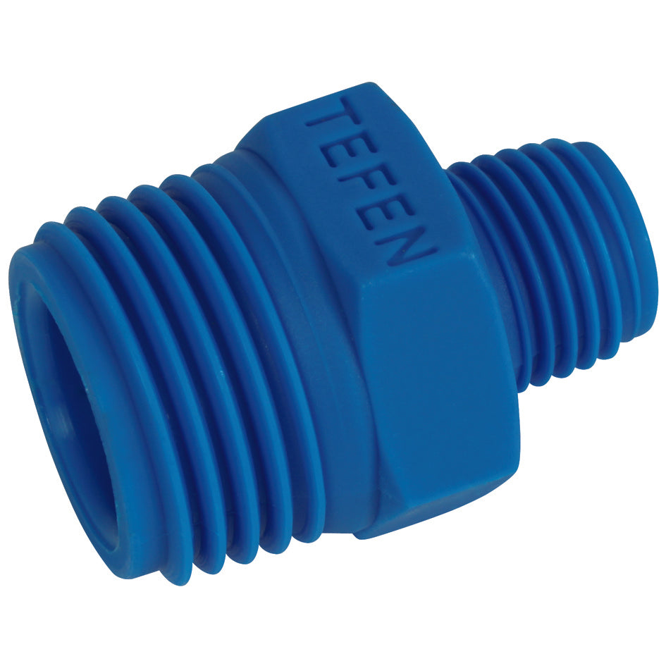 Tefen Nylon Blue Unequal Nipple Male BSPT