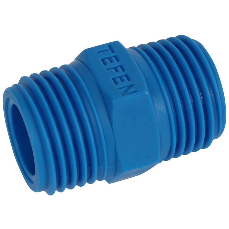 Tefen Nylon Blue Equal Nipple Male BSPT