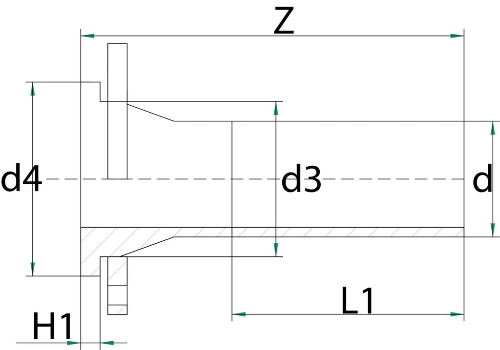 GF Pupped Stub Flange SDR 17
