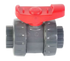 Astore PVC Dbl Union Ball Valve Threaded FPM 3/4" in grey 3/4" size