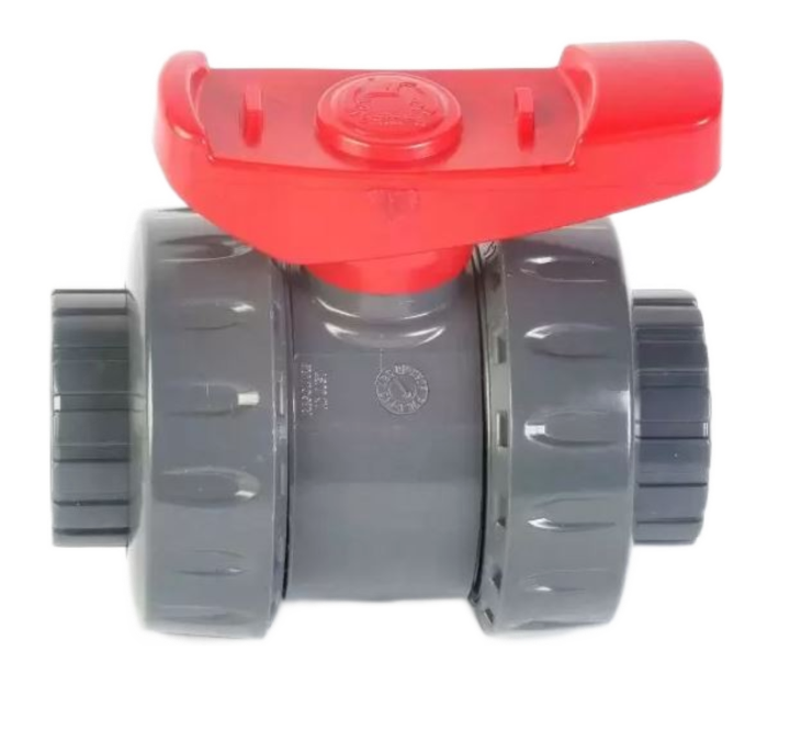 Astore PVC Dbl Union Industrial Ball Valve Thd FPM