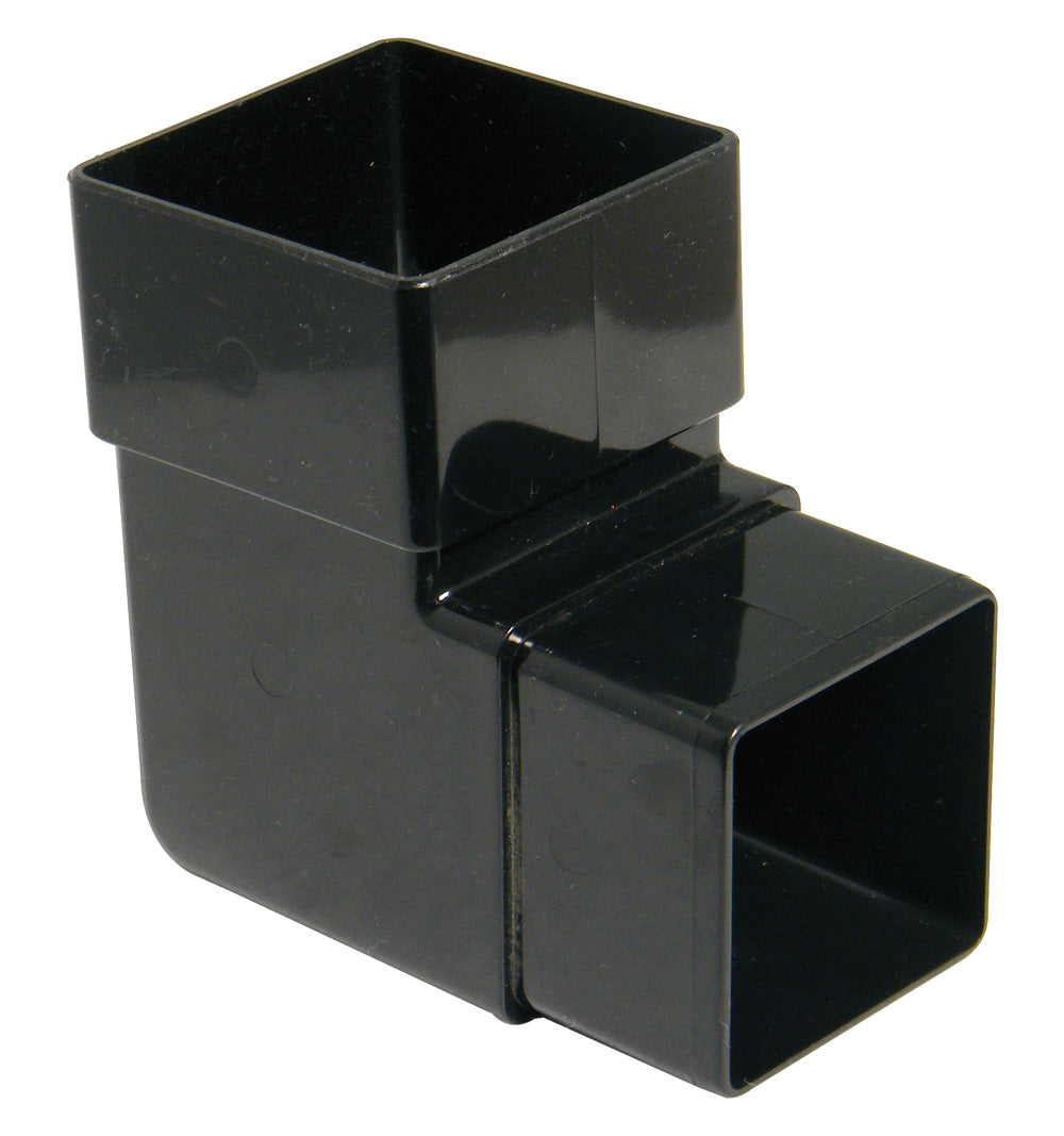 RBS1 Black Square 90 degree Bend 65mm