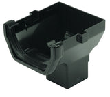 ROS2 Black Square Stopend Outlet 114mm
