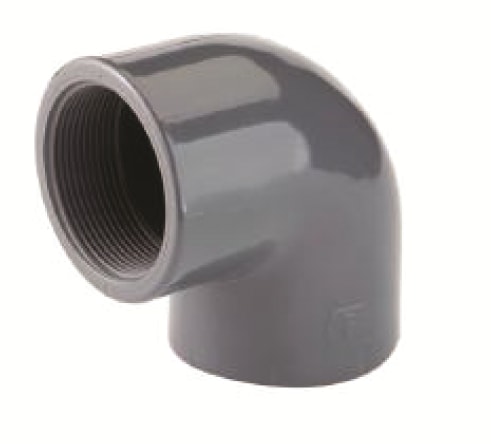 TP PVC-U 90 Degree Adaptor Elbow Plain- Threaded