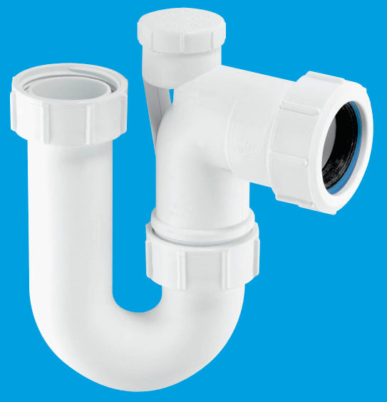 McAlpine 1 1/4" Tubular Swivel Anti-Vac 'P' Trap