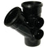 FloPlast Black PVC-U SP210 135 Deg Branch 110mm