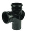 FloPlast Black PVC-U SP502 92.5 Deg Access Branch 110mm
