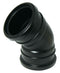 FloPlast Black PVC-U SP563 135 Deg Double Socket Bend 110mm
