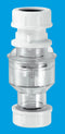 McAlpine Wht Tundish 19/23mm Inlet 1 1/4" Outlet 19/23mm x 1 1/4" size