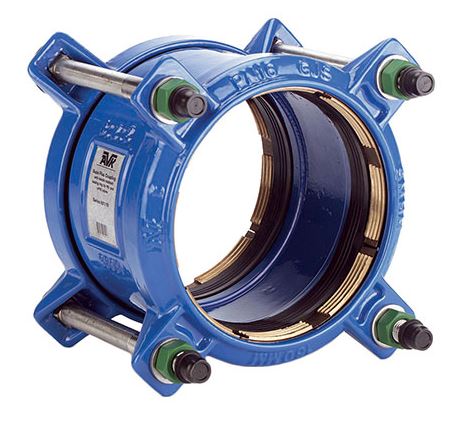 AVK Type 621 SupaPlus Tensile Resistant Couplings in blue DN150 size