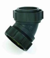 Vulcathene 135 Degree Loose Nut Slow Bend in black 38mm size